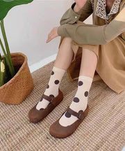 Japanese Style Sweet Dot Jacquard Versatile Crew Socks