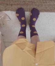 Japanese Style Sweet Dot Jacquard Versatile Crew Socks