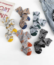 Japanese Style Sweet Jacquard Mid Calf Socks Autumn