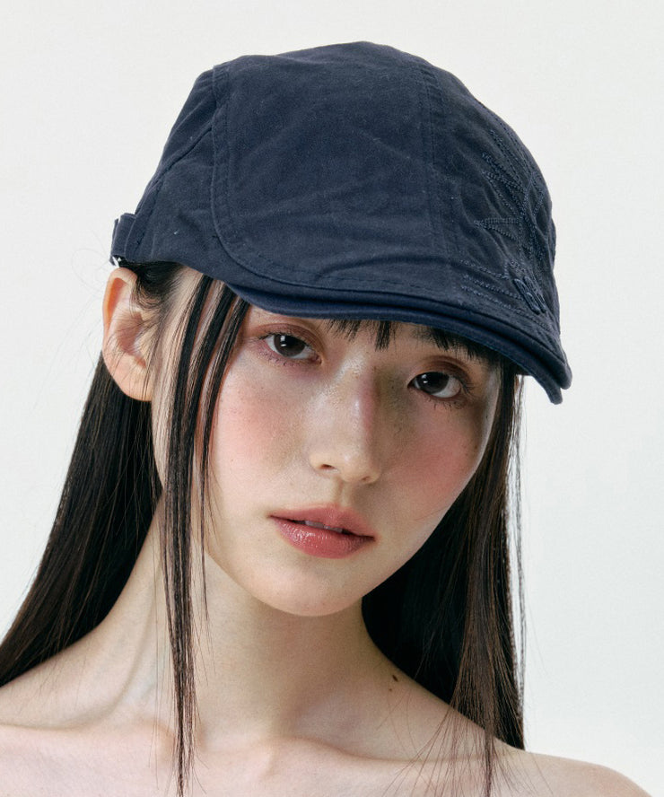 Japanese Style Versatile Navy Embroidered Breton Hat