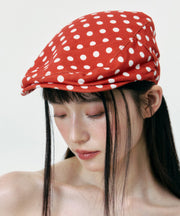 Japanese Style Versatile Red Dot Breton Hat Summer