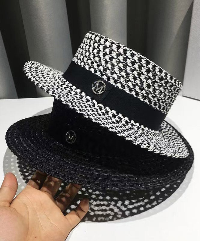 Japanese Style White Hollow Out Straw Woven Cloche Hat Summer