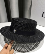 Japanese Style White Hollow Out Straw Woven Cloche Hat Summer