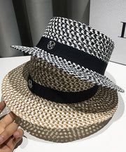 Japanese Style White Hollow Out Straw Woven Cloche Hat Summer