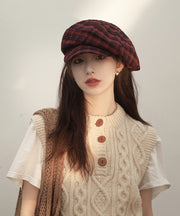 Japanese Style Yellow Plaid Breton Hat