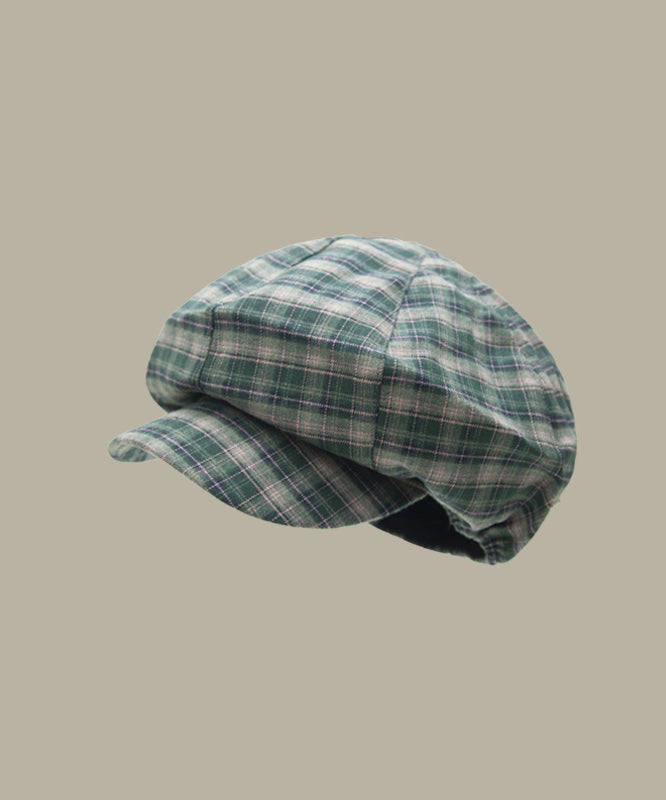 Japanese Style Yellow Plaid Breton Hat