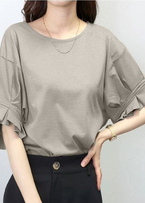 Khaki Oversized Cotton Tank Wrinkled Summer