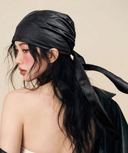 Korean Design Black Spicy Girl Faux Leather Boonie Hat