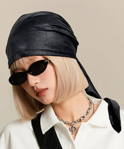 Korean Design Black Spicy Girl Faux Leather Headband Thin Style