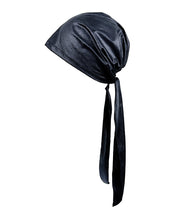 Korean Design Black Spicy Girl Faux Leather Headband Thin Style