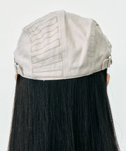 Korean Japanese Versatile Beige Patchwork Breton Hat