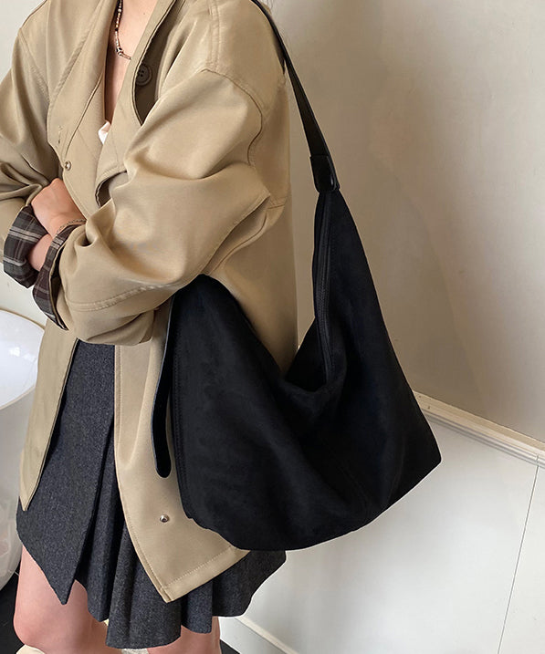 Korean Style Coffee Suede Versatile Shoulder Bag