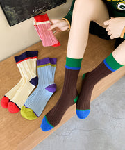 Korean Style Versatile Colorful Autumn Mid Calf Socks
