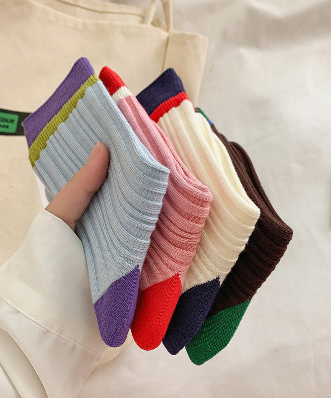 Korean Style Versatile Colorful Autumn Mid Calf Socks