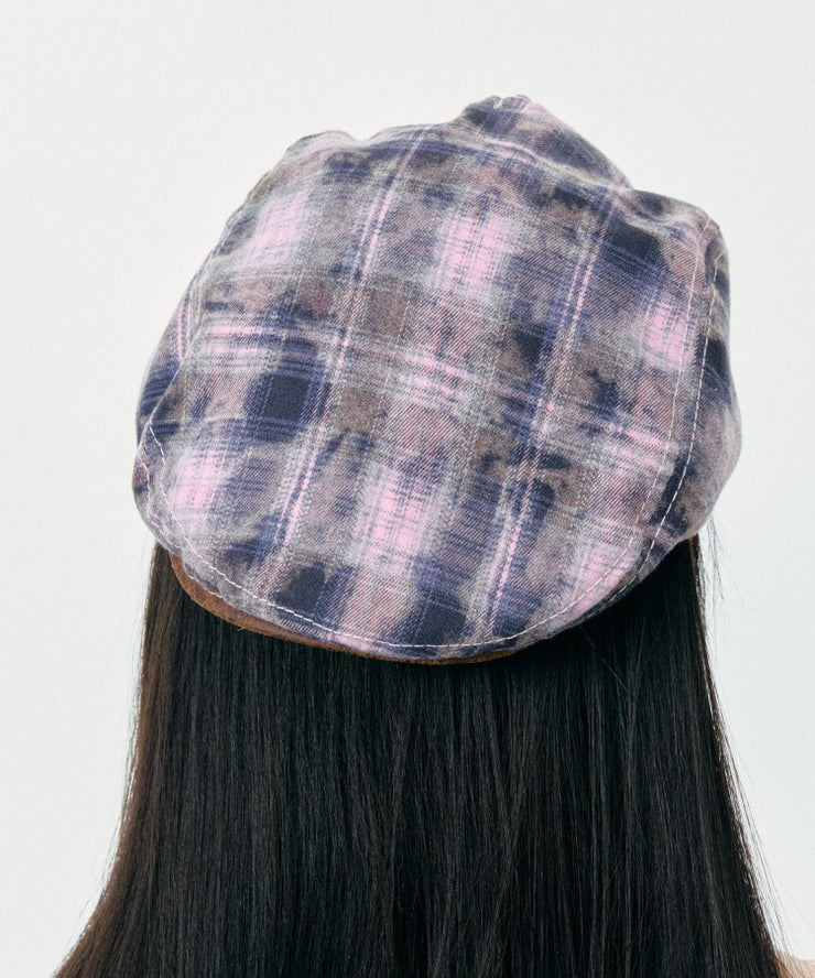 Korean Version Versatile Pink Purple Tie Dye Beret Hat