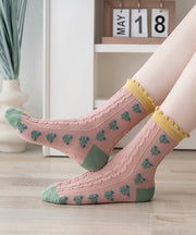 Korean Version Versatile Ruffles Jacquard Cotton Socks