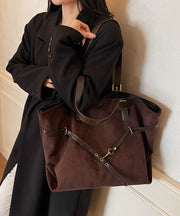 Leisure Brown Suede Large Capacity Versatile Shoulder Bag