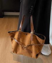 Leisure Brown Suede Large Capacity Versatile Shoulder Bag
