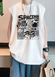 Loose Black Print Cozy Cotton Mens Men T Shirt Summer