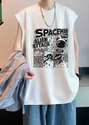 Loose Black Print Cozy Cotton Mens Men T Shirt Summer