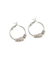Loose Silk Copper Broken Silver Hoop Earrings