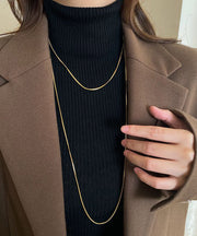 Loose Silk Stainless Steel Double Layer Necklace