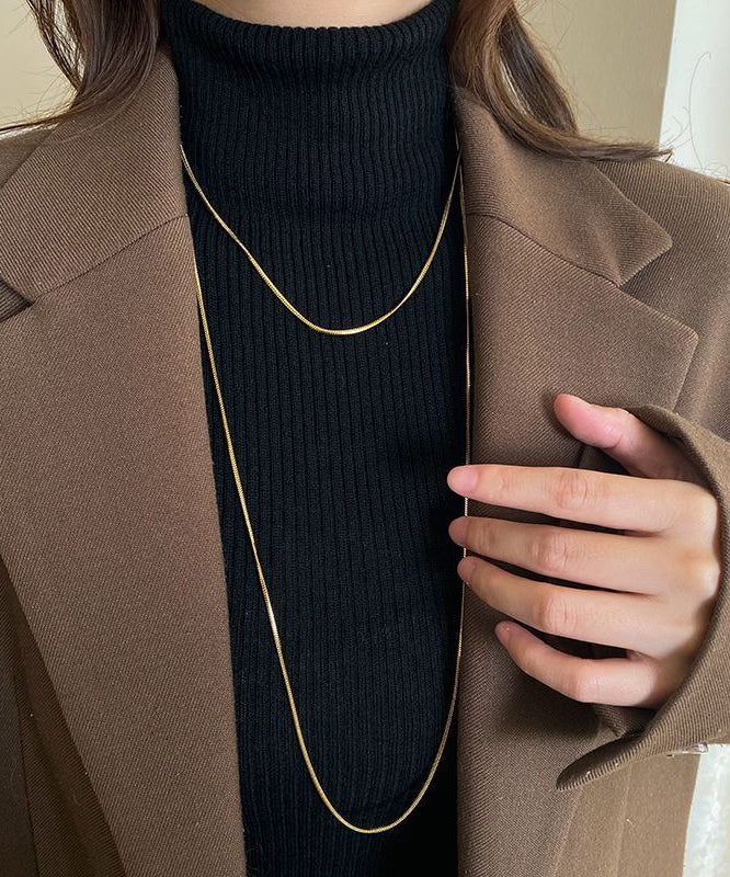 Loose Silk Stainless Steel Double Layer Necklace