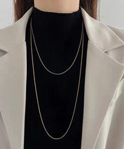 Loose Silk Stainless Steel Double Layer Necklace