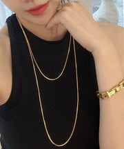 Loose Silk Stainless Steel Double Layer Necklace