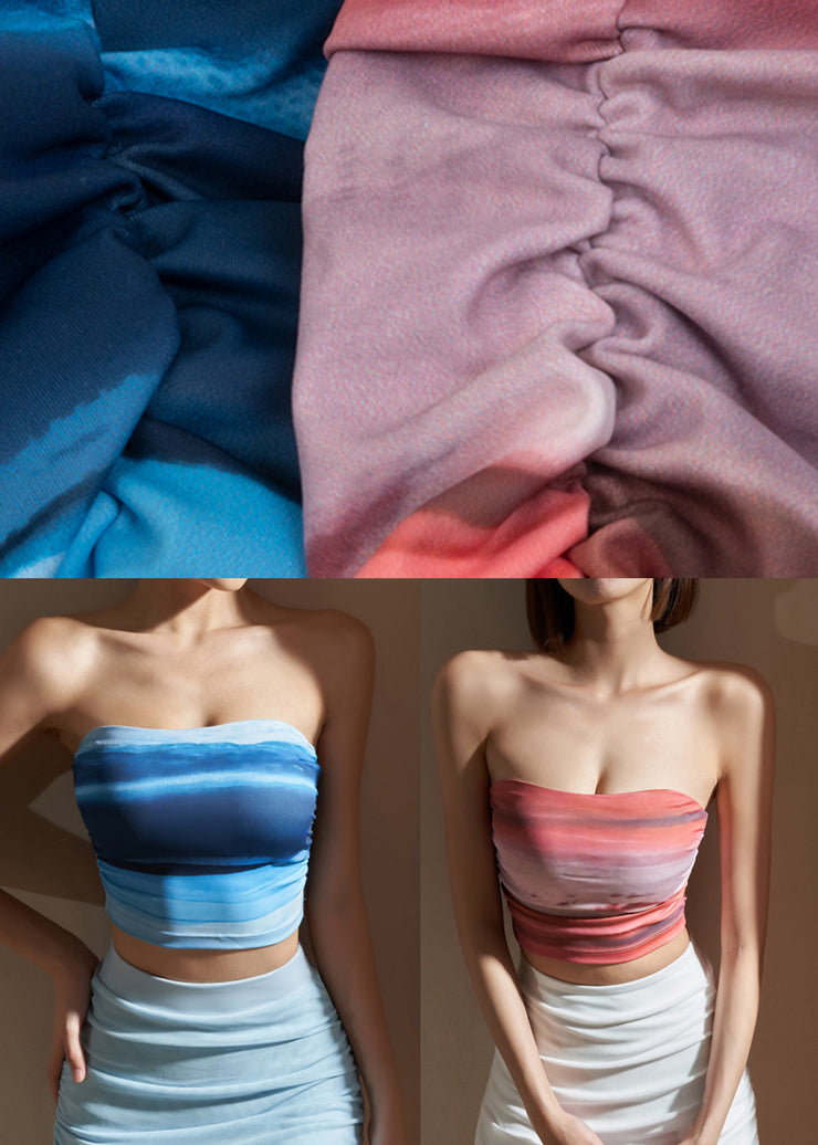 Luxury Blue Cold Shoulder Crop Top Workout