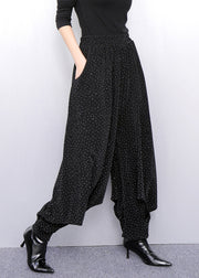 Luxury Minimalism Lantern Pants With Textured Gold Pattern