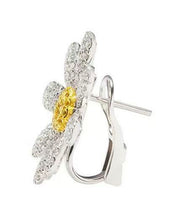 Men Copper Zircon Daisy Stud Earrings