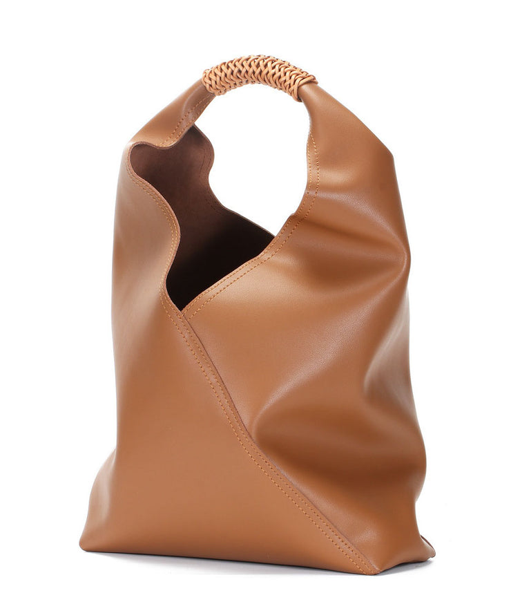 Minimalist Luxury White Calf Leather Shoulder Bag