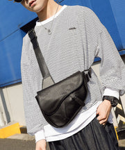 Modern Black CrossBody Leather Mens Versatile Phone Pouch