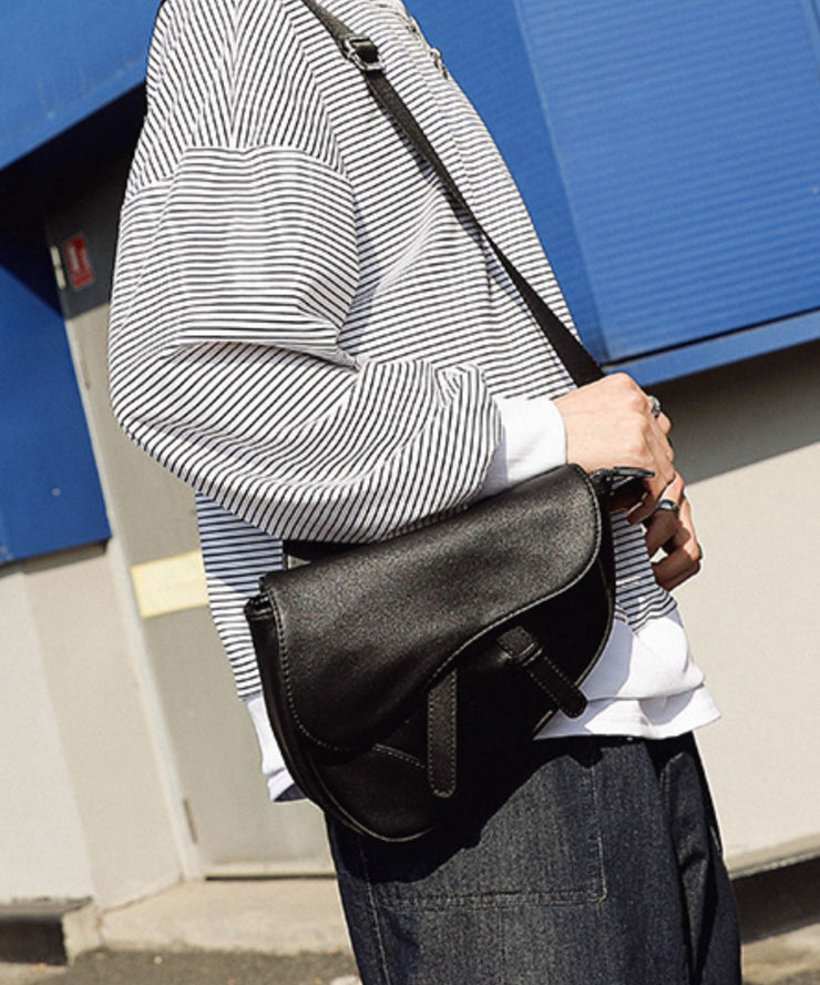 Modern Black CrossBody Leather Mens Versatile Phone Pouch