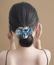 Modern Blue Satins Tie Dy Hair Band