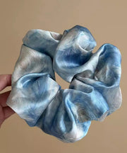 Modern Blue Satins Tie Dy Hair Band