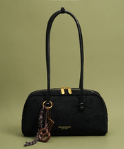 Modern Brown Pendant Decorated Faux Leather Womens Hobo Bag