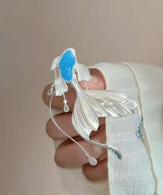 Modern Colorblock Alloy Zircon Koi Fish Hairpin