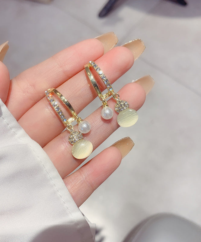 Modern Copper Alloy Zircon Pearl Cat&