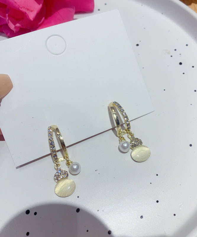 Modern Copper Alloy Zircon Pearl Cat&