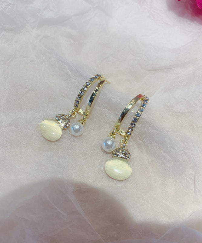 Modern Copper Alloy Zircon Pearl Cat&
