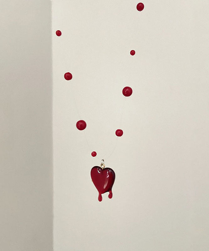 Modern Mulberry Alloy Love Beading Pendant Necklace