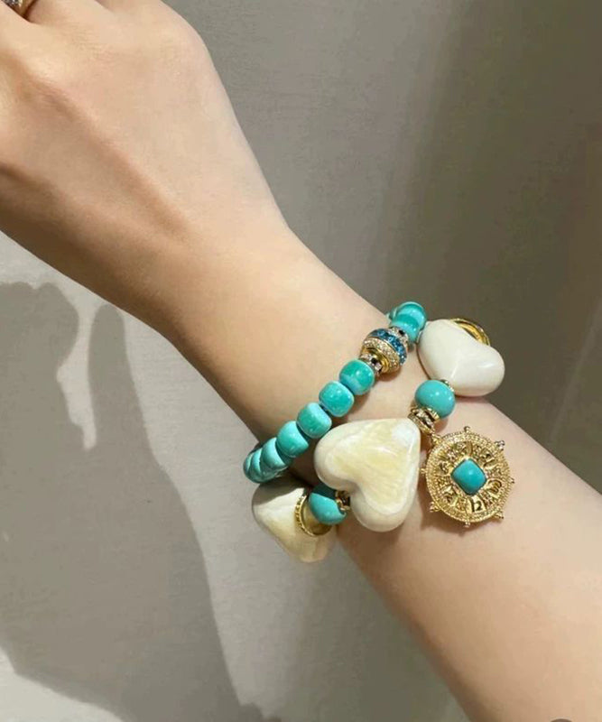 Modern Multicolor Copper Alloy Cheese Milk Cap Love Charm Bracelet