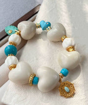 Modern Multicolor Copper Alloy Cheese Milk Cap Love Charm Bracelet