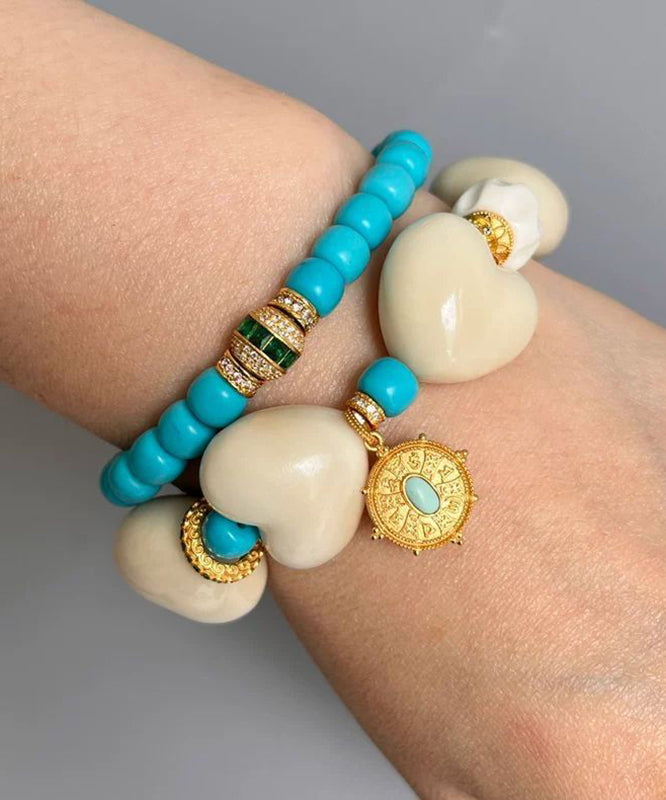 Modern Multicolor Copper Alloy Cheese Milk Cap Love Charm Bracelet