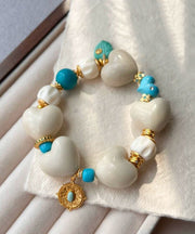 Modern Multicolor Copper Alloy Cheese Milk Cap Love Charm Bracelet