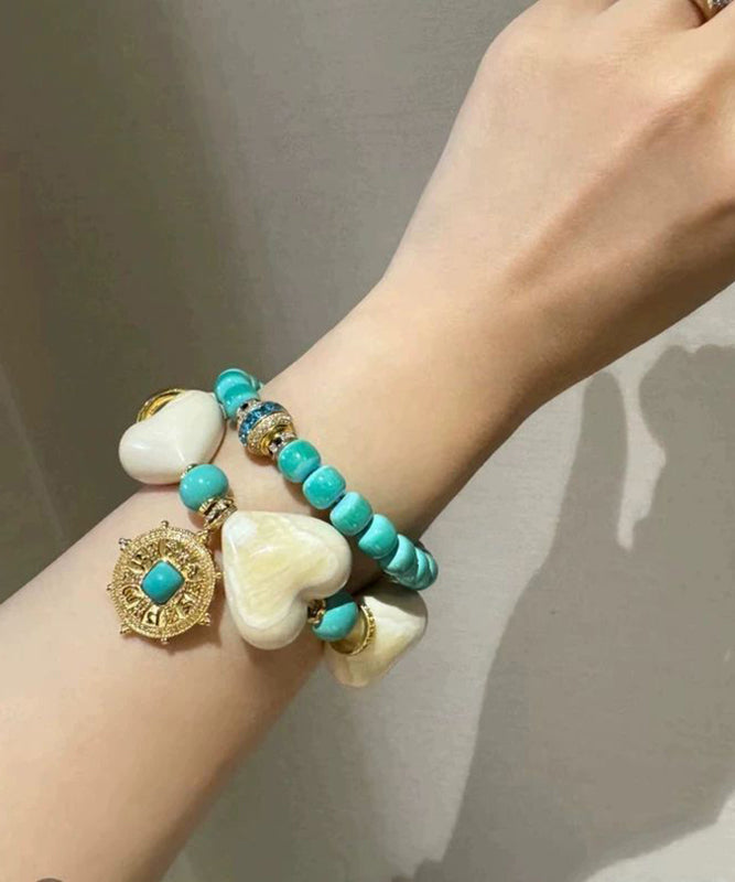 Modern Multicolor Copper Alloy Cheese Milk Cap Love Charm Bracelet