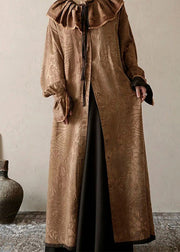 Modern Oversized Jacquard Wear On Both Sides Trench Coats Spring