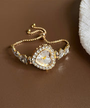 Modern Pink Alloy Love Zircon Crystal Watches